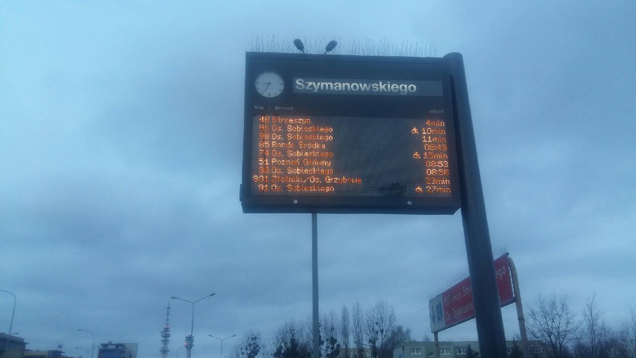tablica informacji pasażerskiej poznań mpk - Magdalena Konieczna