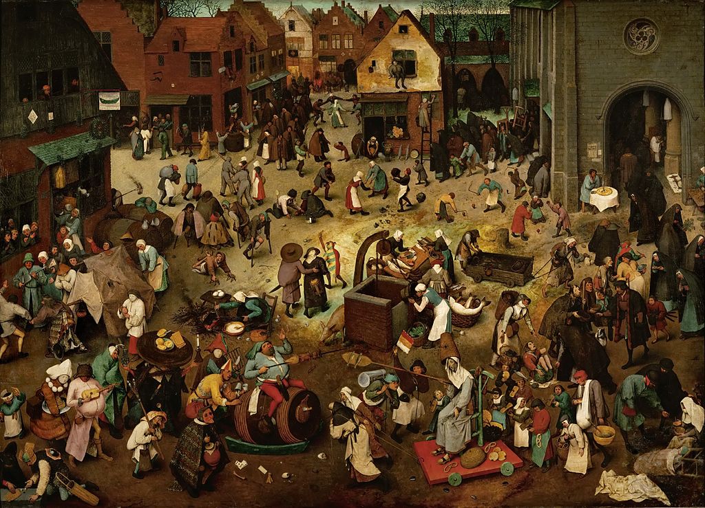 walka karnawału z postem - Pieter Bruegel Starszy, Walka karnawału z postem - CC: Wikimedia Commons: The Yorck Project: 10.000 Meisterwerke der Malerei