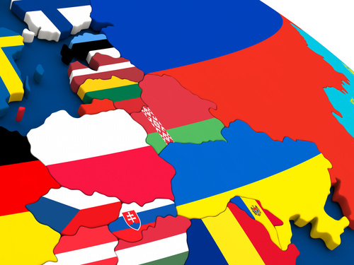 Europa mapa flagi - Fotolia