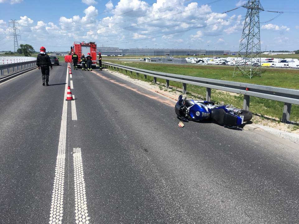 motocykjlista wypadek - OSP Kaczanowo