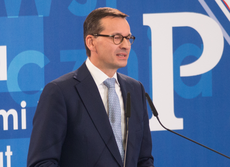 Premier Mateusz Morawiecki konwencja wyborcza Prawa i Sprawiedliwości w Poznaniu - Leon Bielewicz