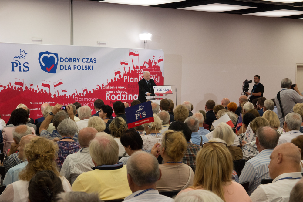 Konwencja PiS w Poznaniu Jadwiga Emilewicz Jarosław Kaczyński - Leon Bielewicz