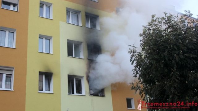 pożar Trzemeszno   - Trzemeszno24.info