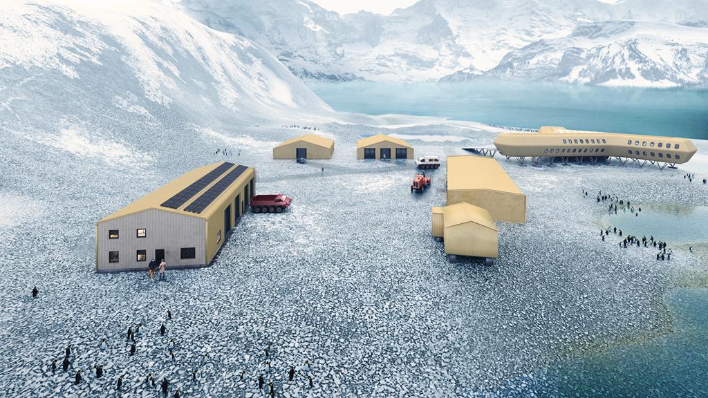 baza na antarktydzie projekt  - Materiały prasowe