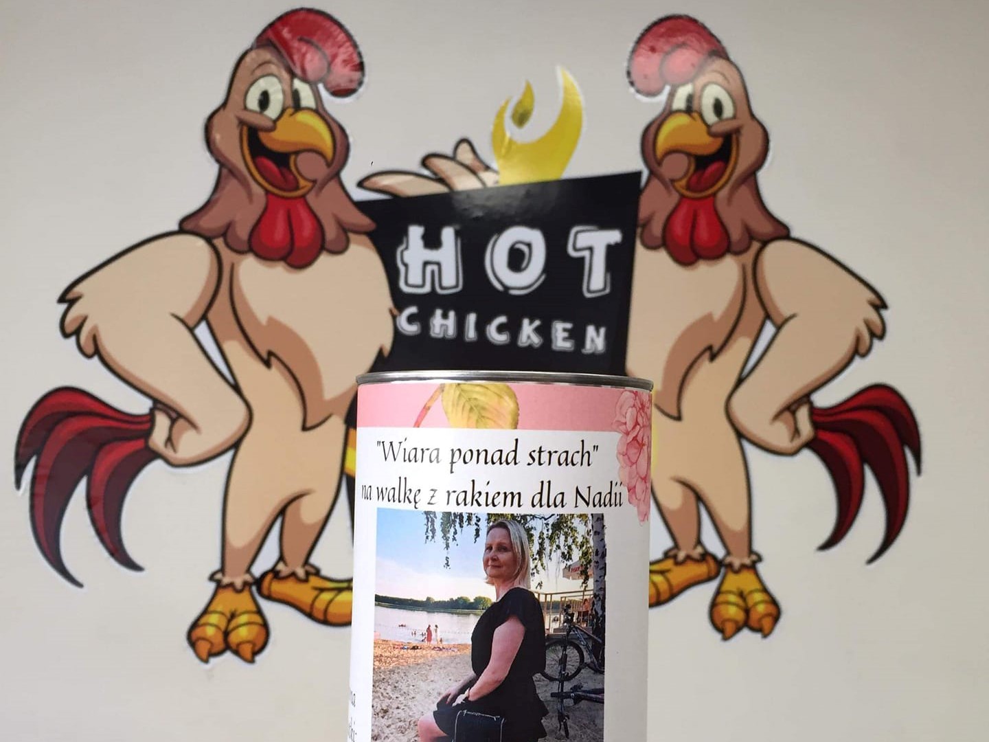 puszka zbiórka dla nadii chudzińskiej - Hot Chicken Kościan