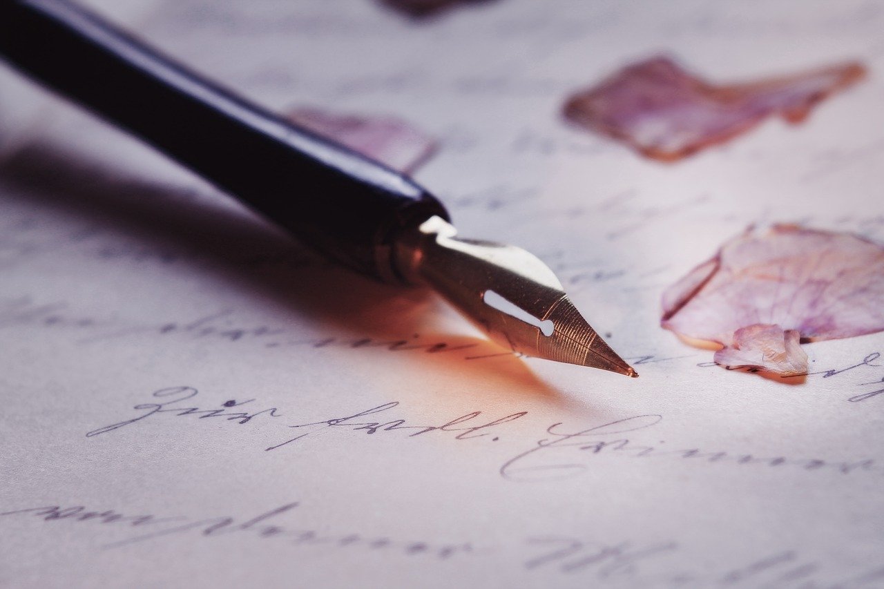 kaligrafia pióro pismo - Pixabay