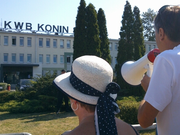 protest przed kopalnią Konin (7) - Emilia Chudzińska