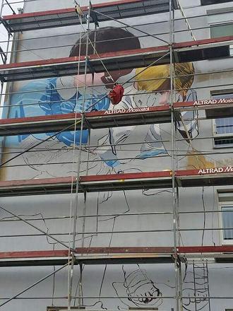 powstaje mural - Emilia Chudzińska