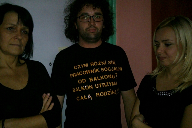 pracownik socjalny protest - Emilia Chudzińska
