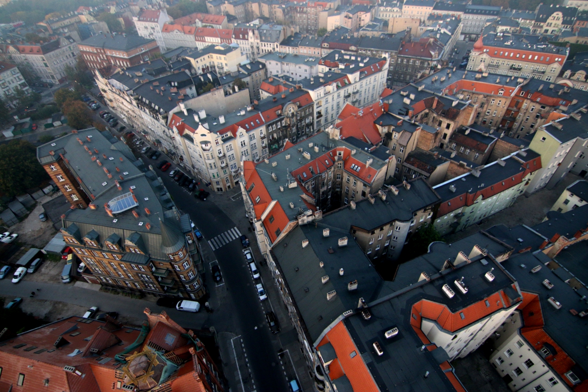 poznań stare miasto z lotu ptaka kamienice - Marcin Wesołowski