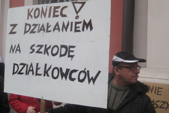 pikieta działkowcy - Jacek Butlewski