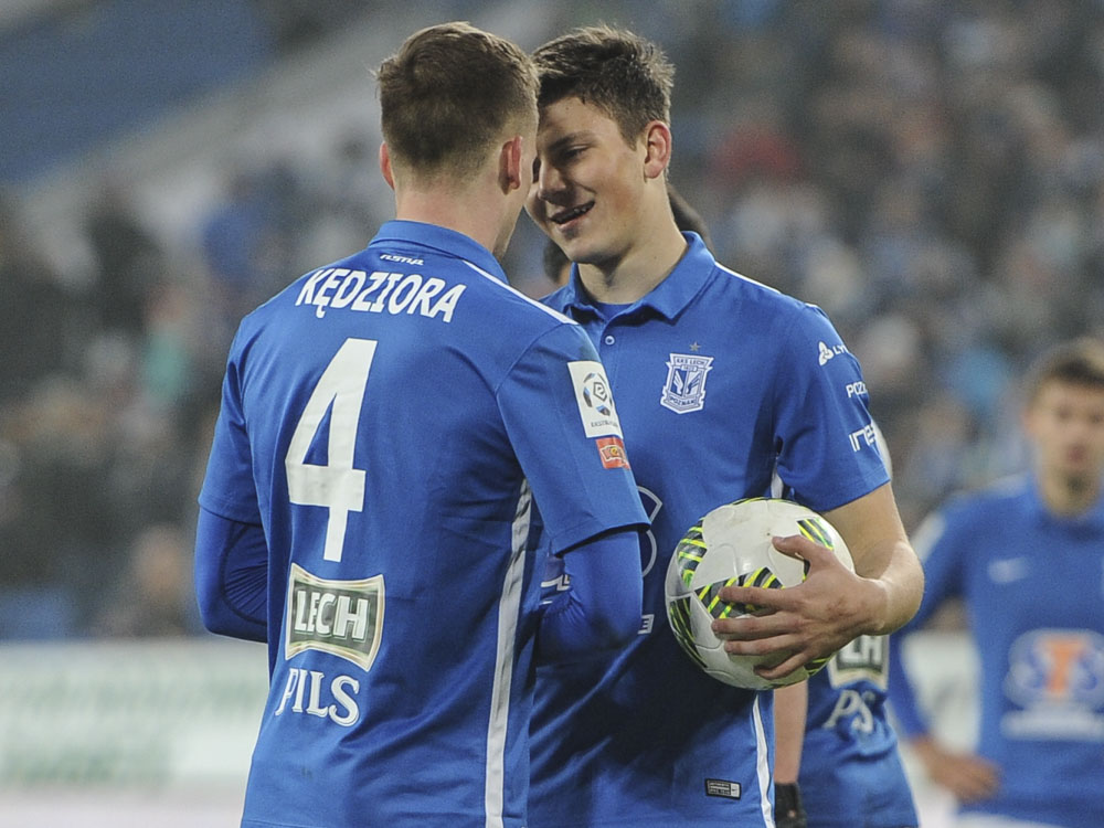 20160214, Lech - Termalica, 5-2_12 kędziora kownacki - Przemek Modliński