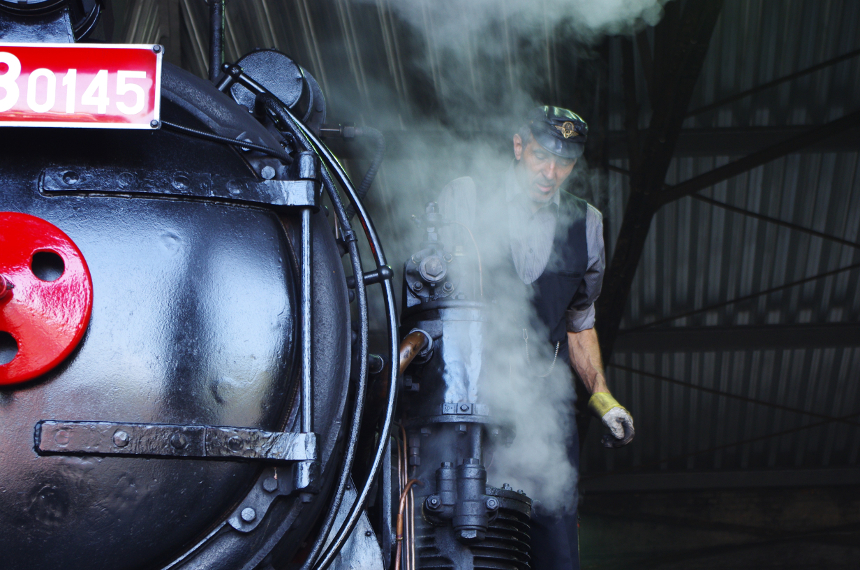 parowozy wolsztyn parowóz lokomotywa - Justyna Kowalewska