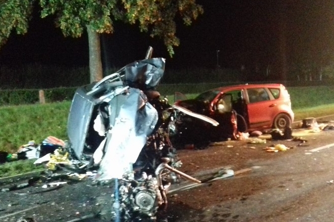 wypadek pod piłą wieczorny - Straż Pożarna Piła