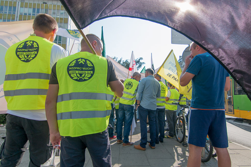 Demonstracja górników odkrywka - Tomek Żmudziński