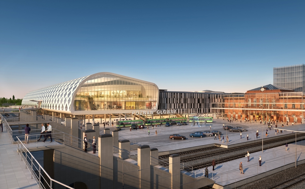 Dworzec Poznań - wizualizacje luty 2011 - Trigranit + PKP