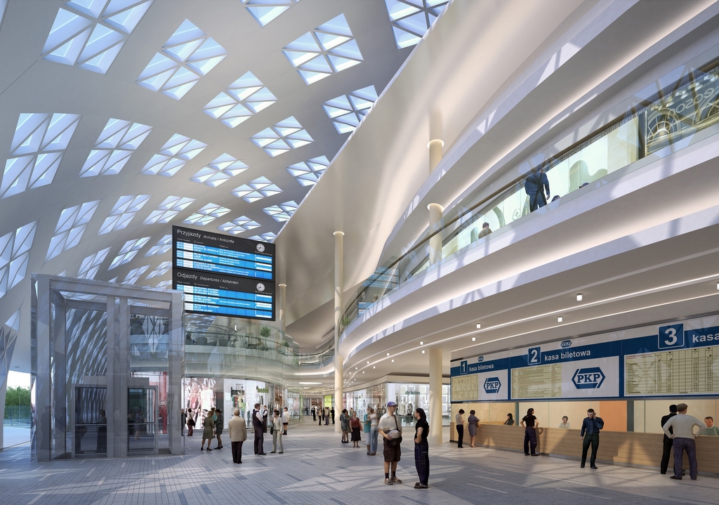 Dworzec Poznań - wizualizacje luty 2011 - Trigranit + PKP