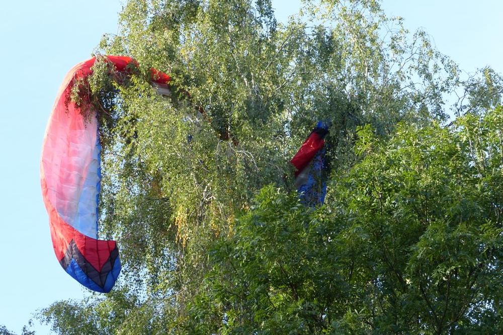motolotnia na drzewie - KP PSP Piła 