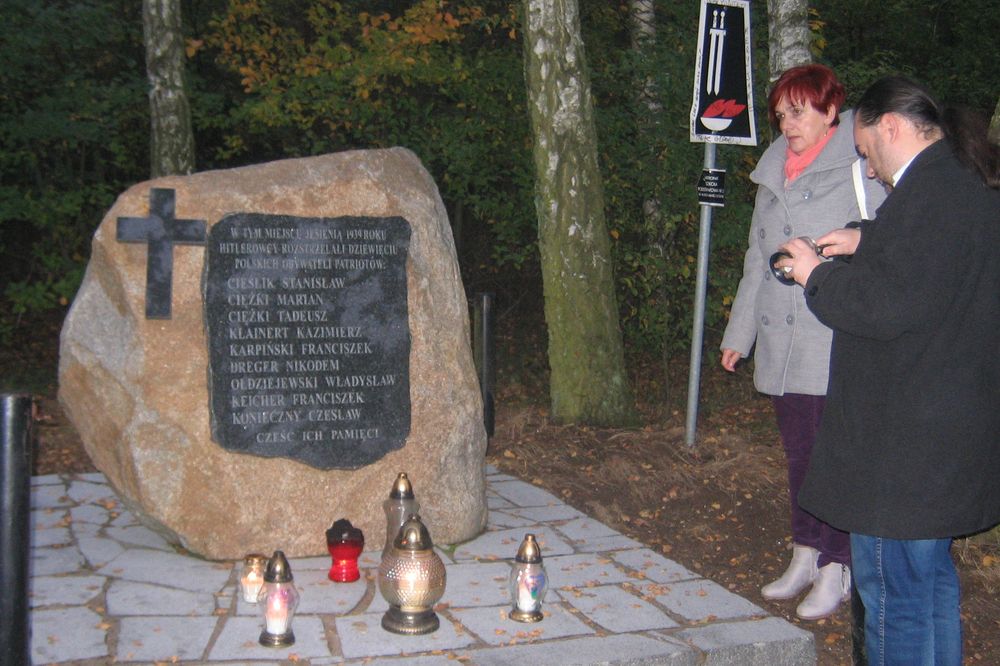 Obelisk w Lesie Bolechowskim k. Murowanej Gośliny