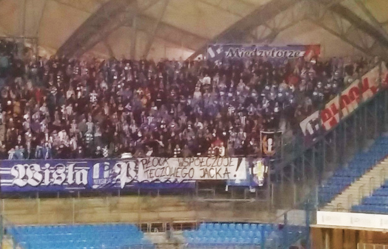 transparent tęczowy jacek lech wisła - twitter.com/Potarzycki