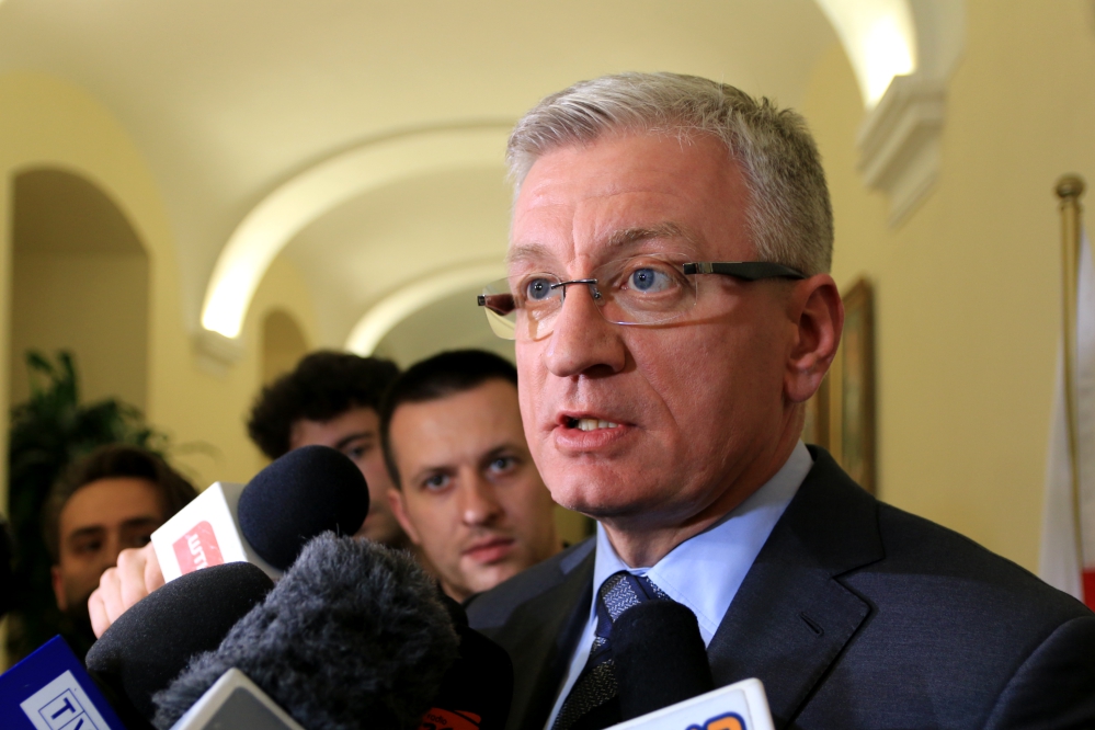 prezydent  z policją o kibicach jaskowiak - Anna Adamczyk