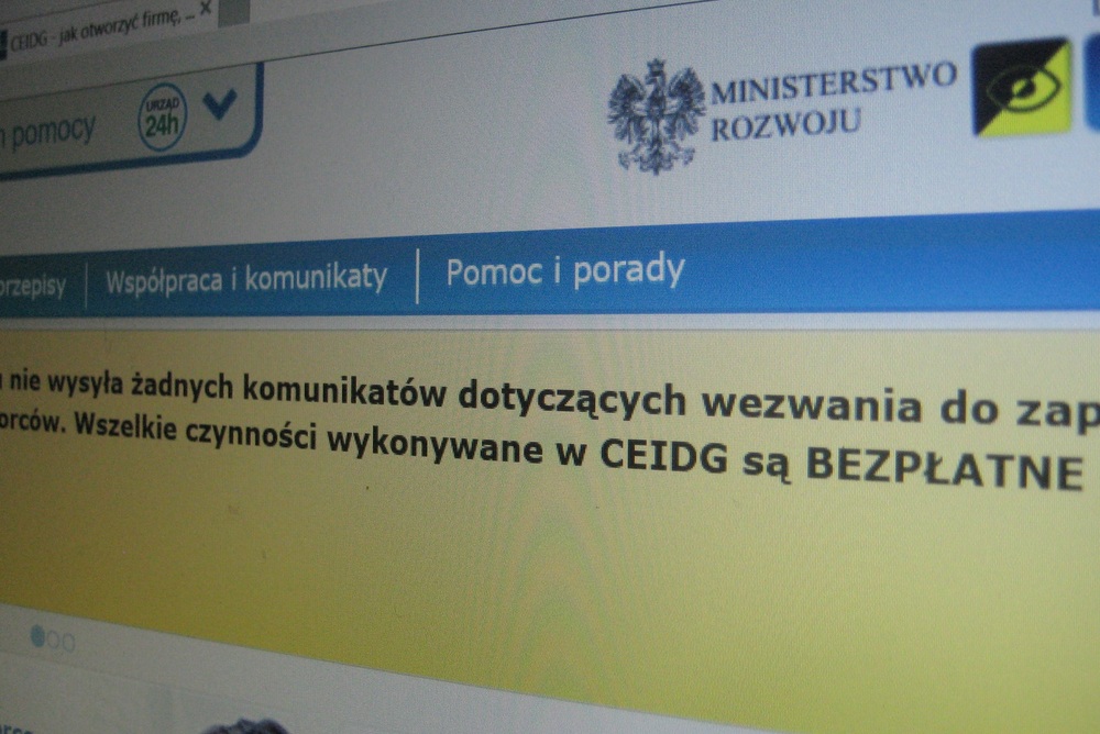 CEIDG komunikat ministerstwa - Rafał Regulski
