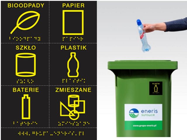 segregacja śmieci niewidomi - niepelnosprawni.pl