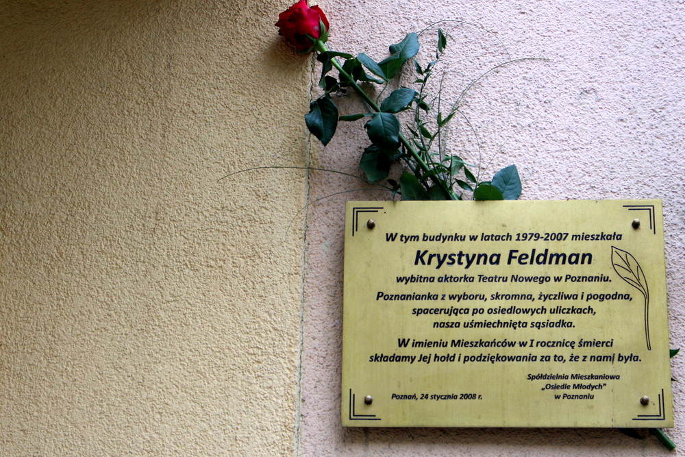 tablica krystyny feldman róża (1) - SM Osiedle Młodych
