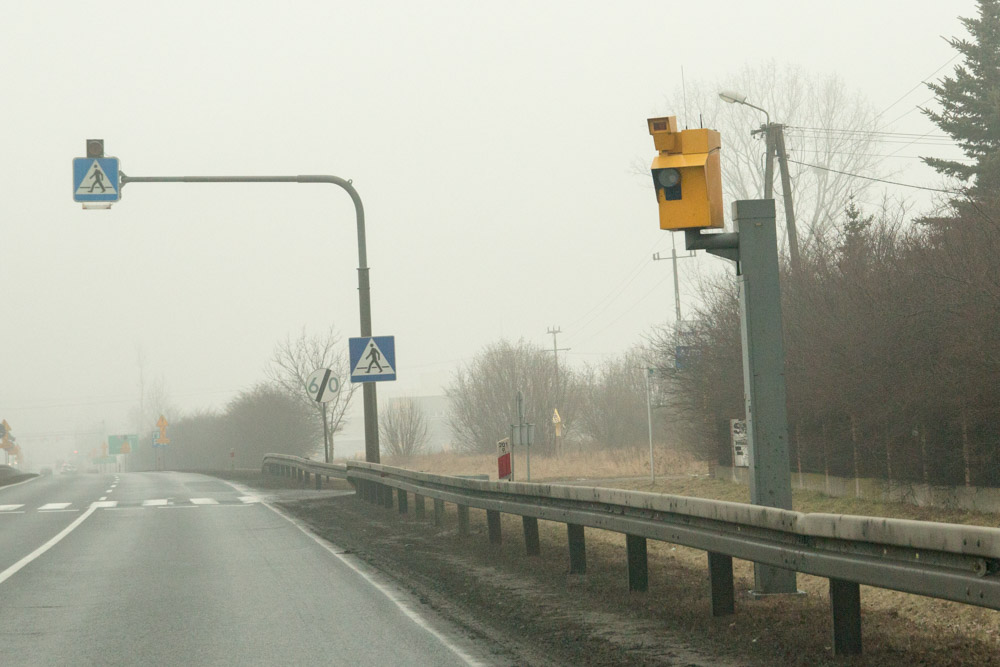 fotoradar na drodze - Leon Bielewicz