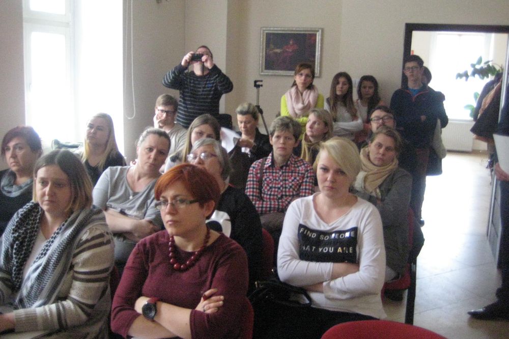 protest w sprawie sp4 likwidacja - Rafał Muniak