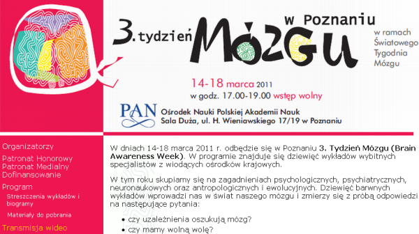 tydzień mózgu - www.pan.poznan.pl