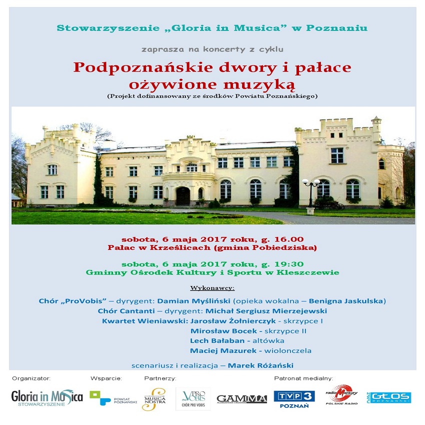 Plakat-Krześlice - Stowarzyszenie "Gloria in Musica"