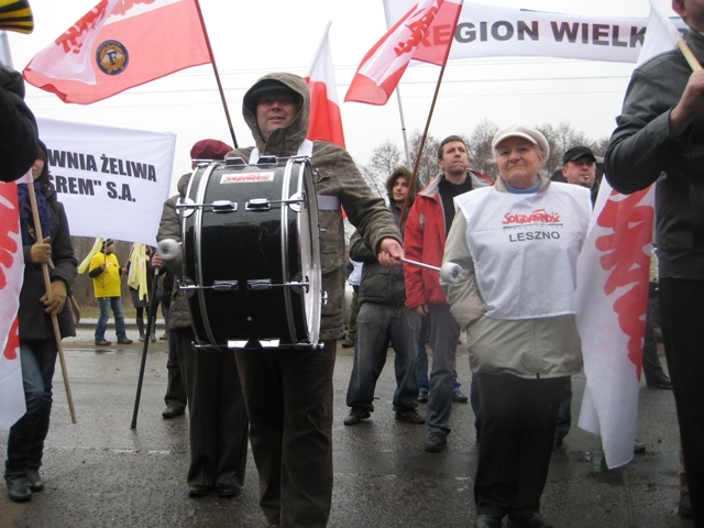 Matex - demonstracja pod zakładem - Rafał Regulski