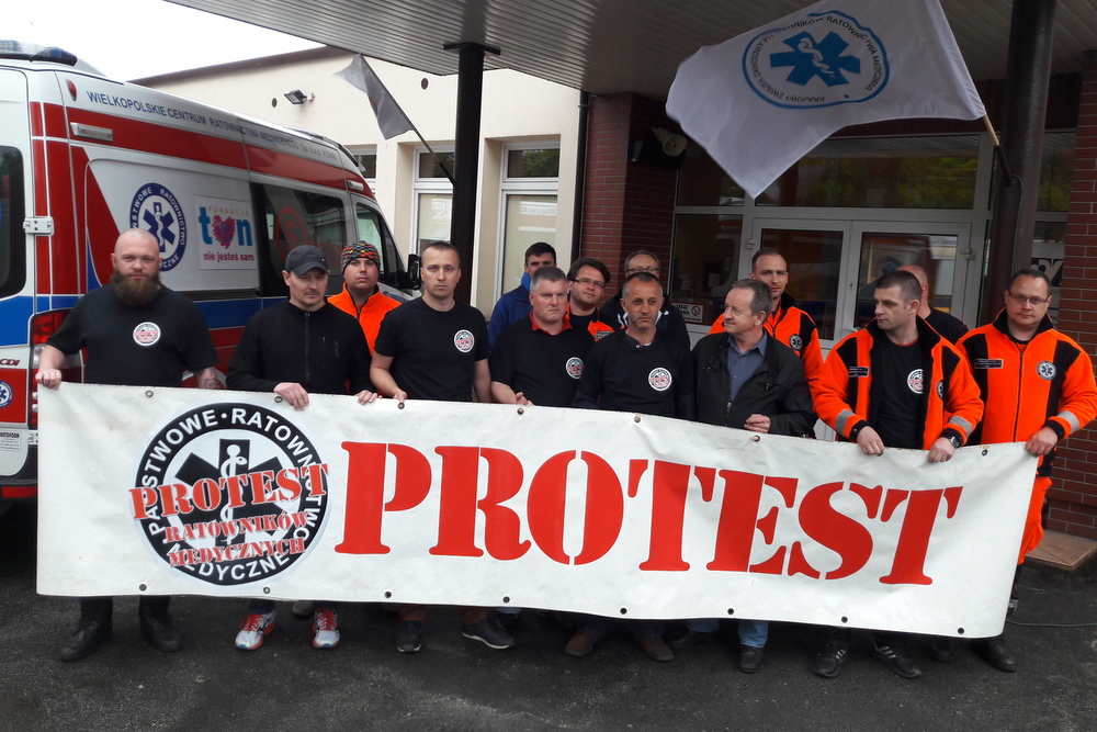 protest ratowników medycznych - Aleksandra Braciszewska