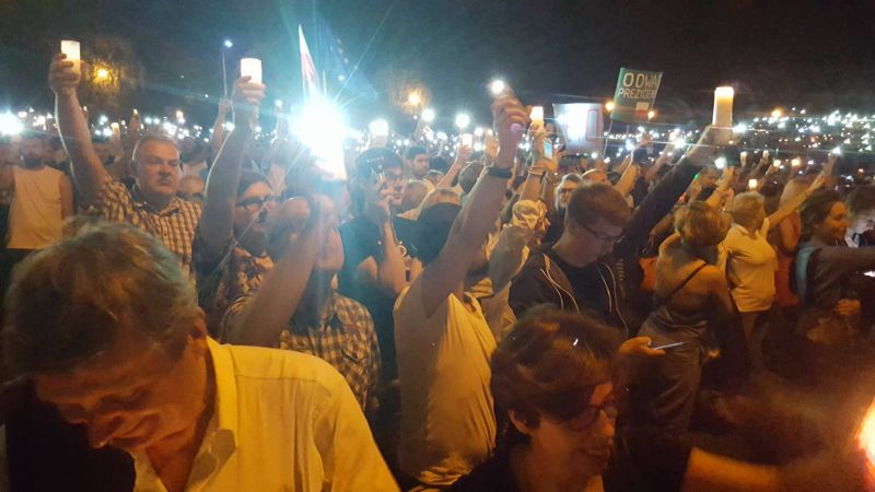 park kasprowicza protest - Michał Jędrkowiak