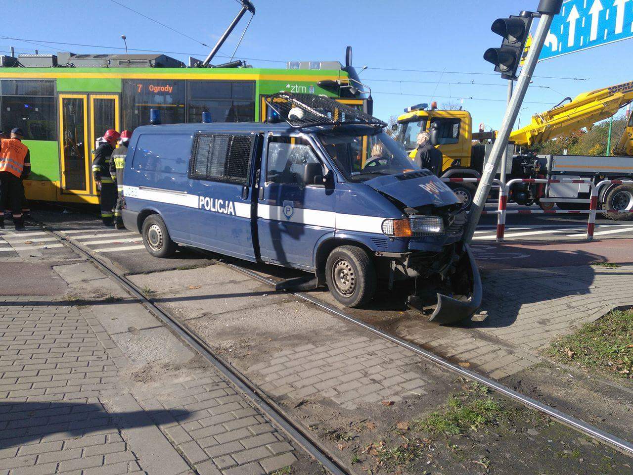 Zderzenie radiowozu z tramwajem - Emil Górny