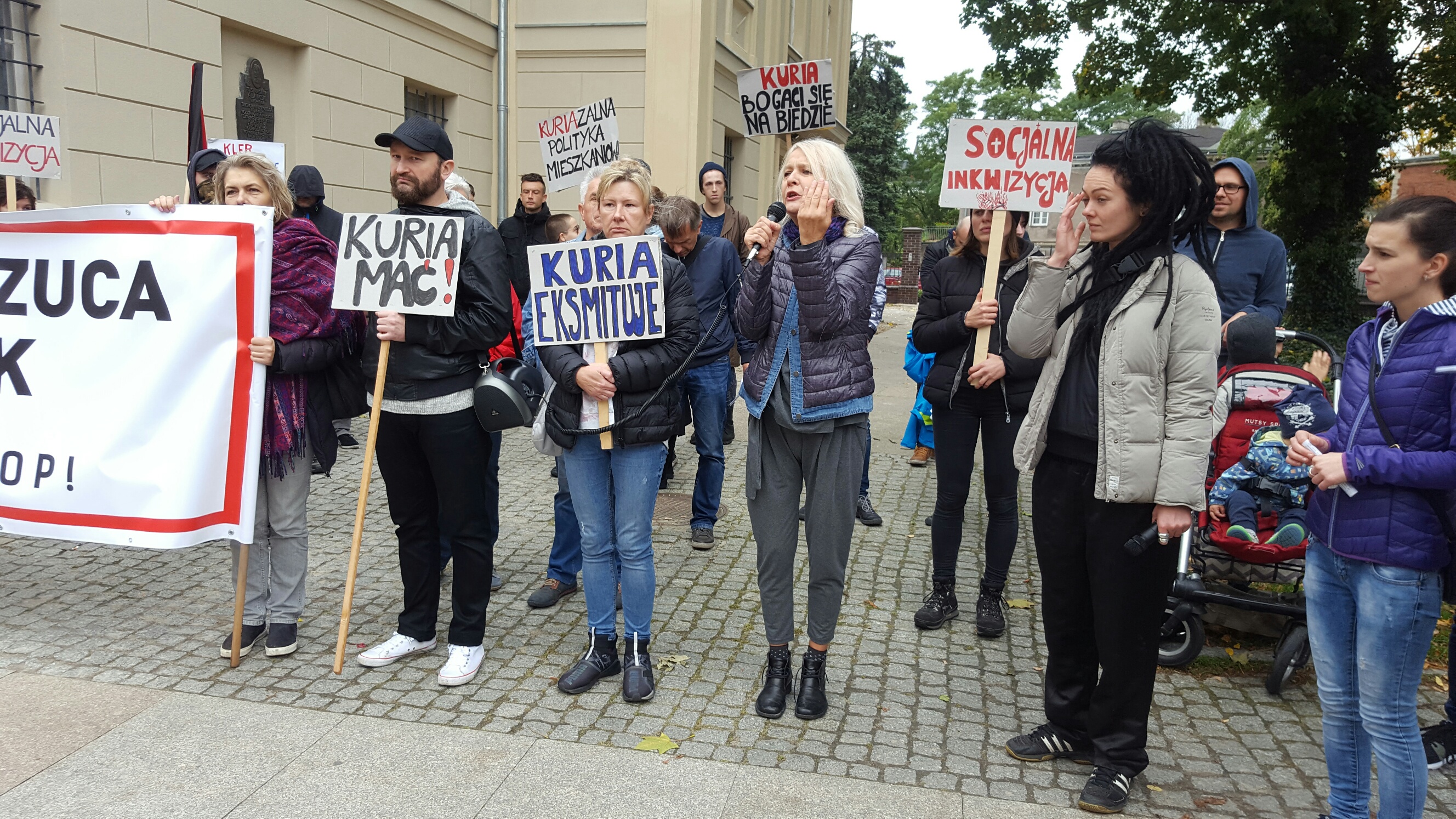 pikieta kuria rodzina masłowskich - Michał Jędrkowiak