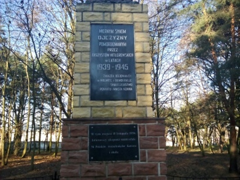 Znicz pamięci las miejski Konin
