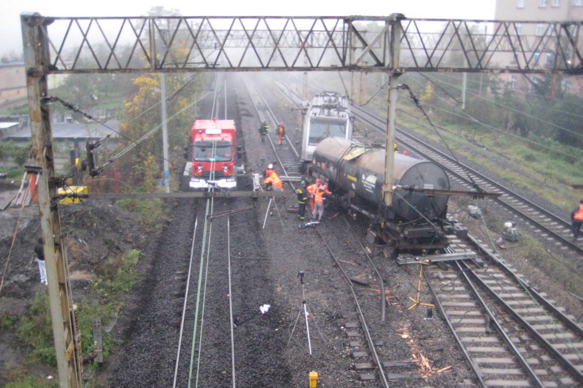 wykolejony pociąg Gniezno - Rafał Muniak