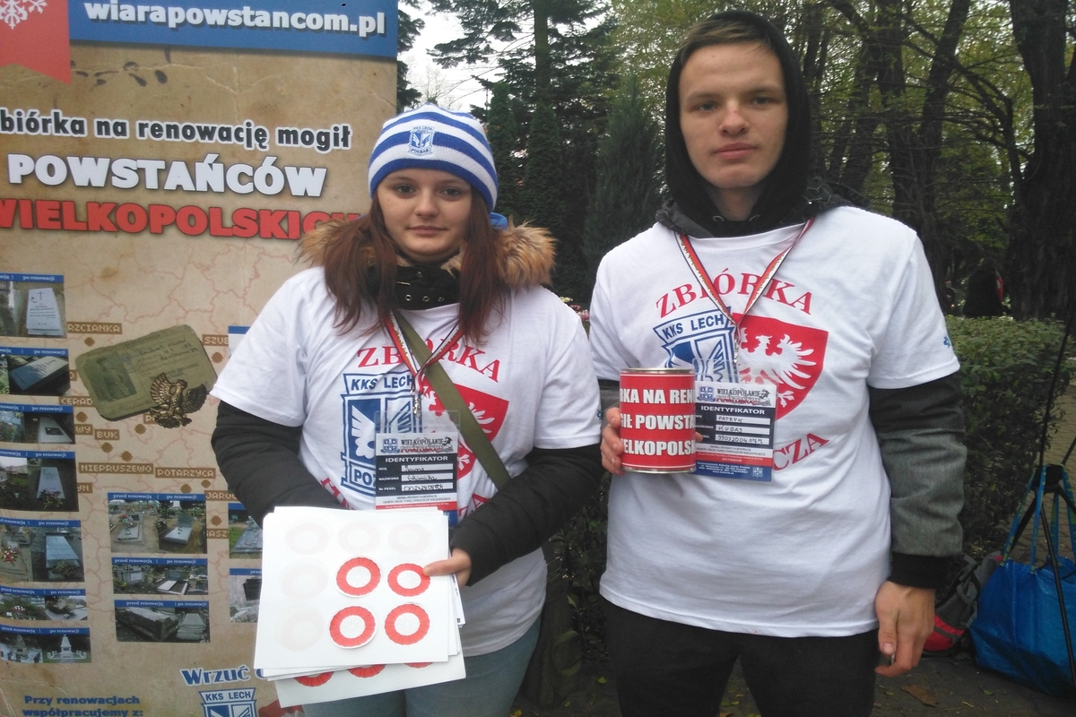 Cmentarz Górczyn kibice Lecha zbierają pieniądze na renowacje grobów powstańców wielkopolskich - Sandra Błażejewska