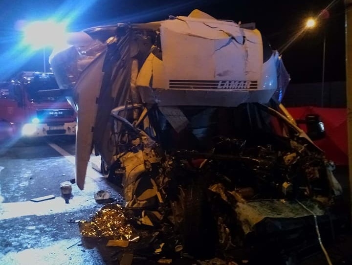 wypadek a2  - OSP Kleszczewo