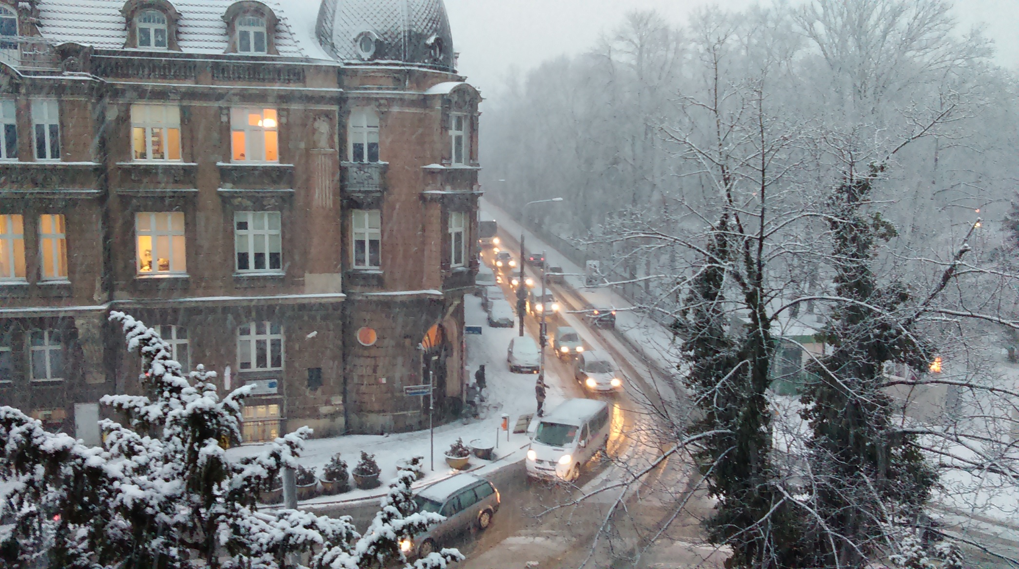 zima śnieg korki poznań - Jakub Ptak