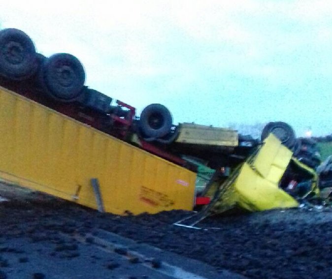 ciężarówka z węglem - Policja