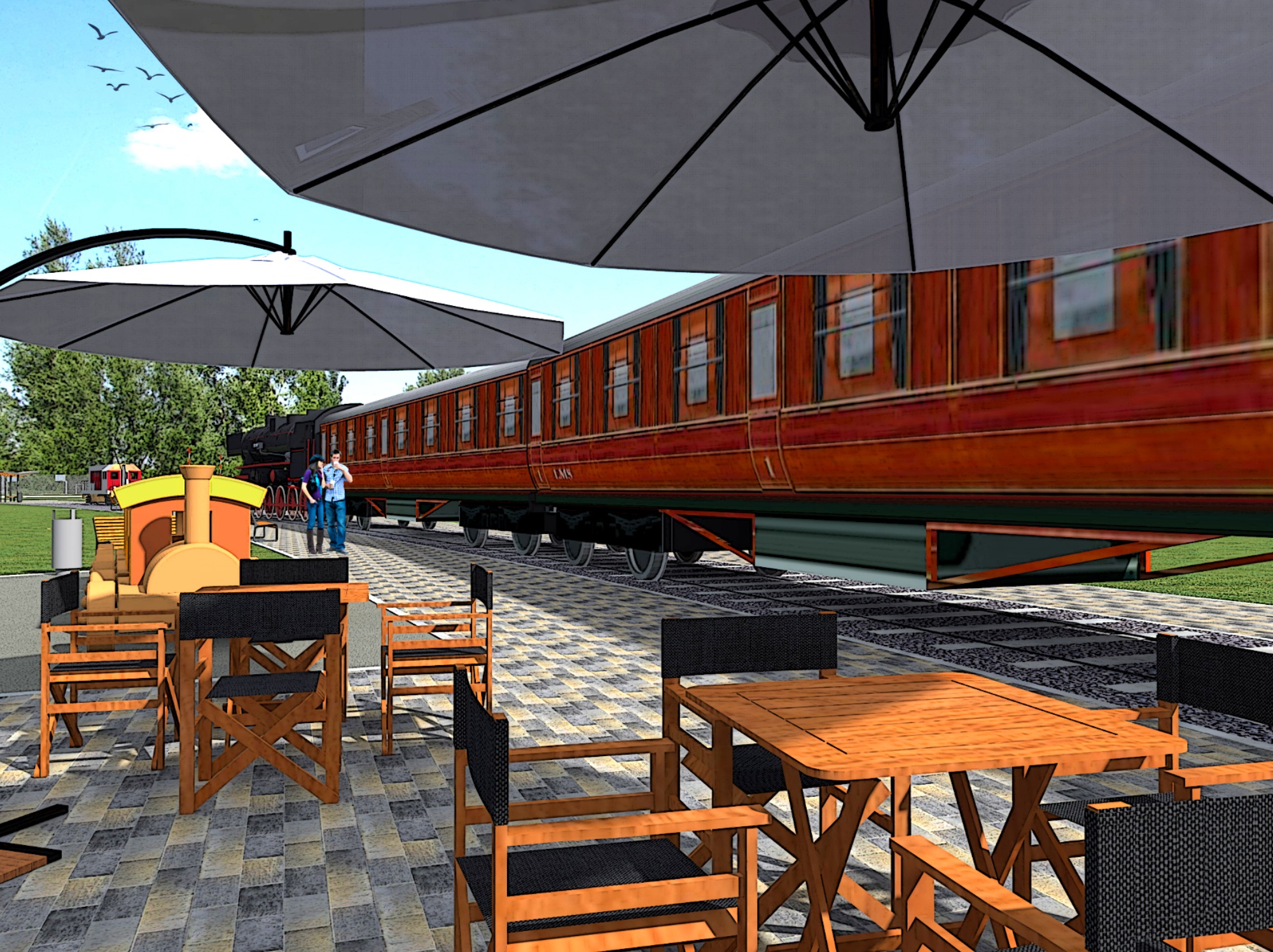 park Rataje wagon wizualizacja - skanska.pl