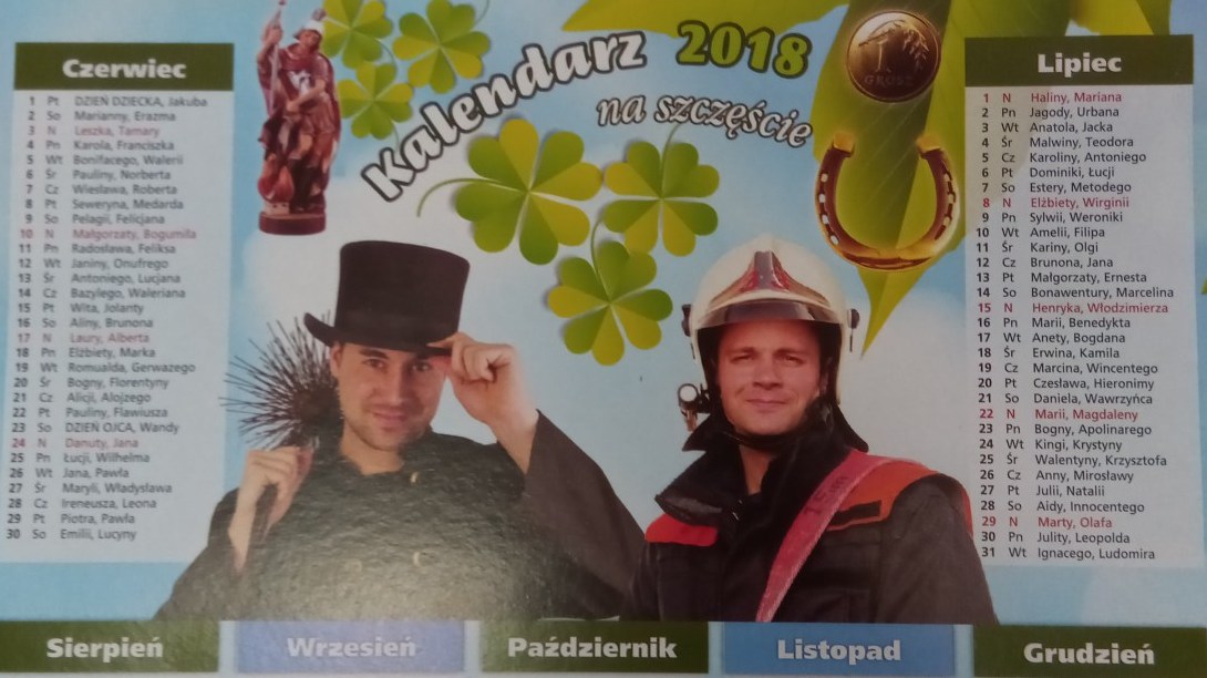 oszuści kalendarze na szczęście - OSP Kamionki