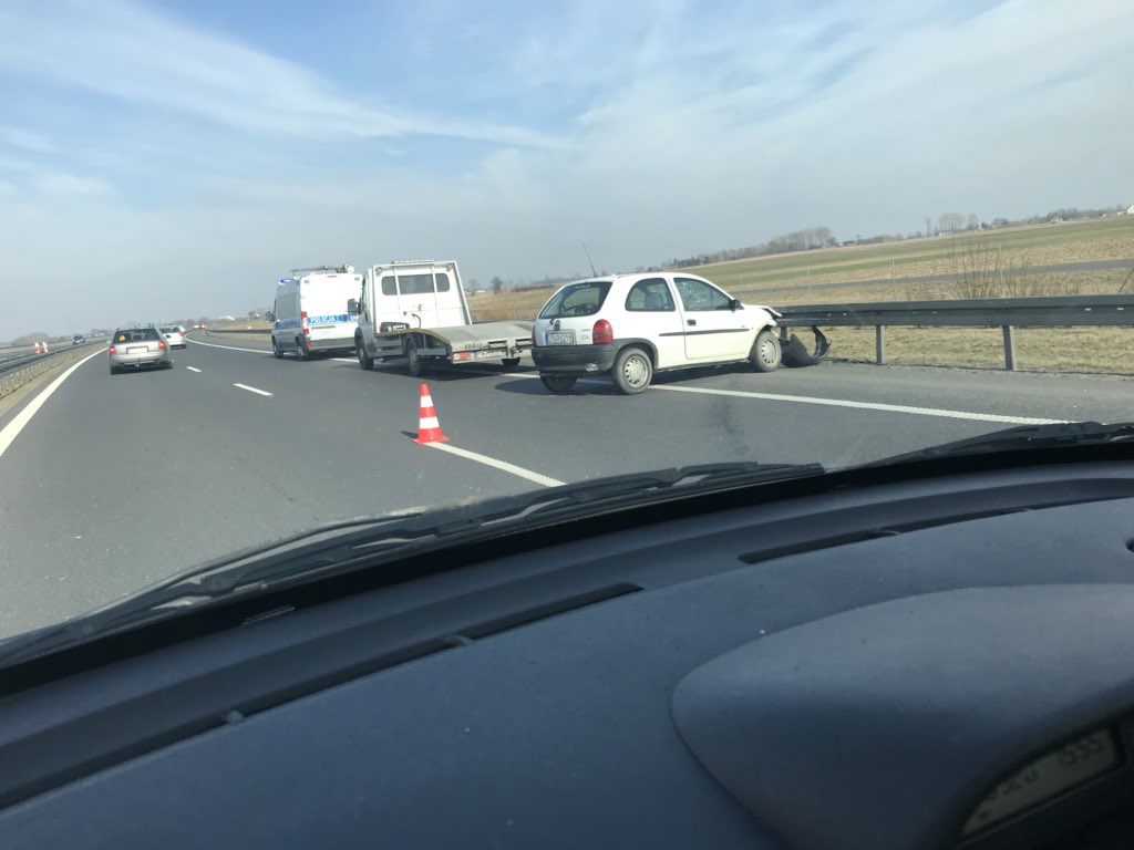 wypadek gniezno S5 - Fot. Bartłomiej/ MotoSygnaly Facebook