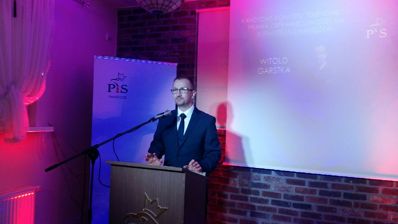 Witold Garstka PiS kandydat burmistrz Swarzędz - Magdalena Konieczna