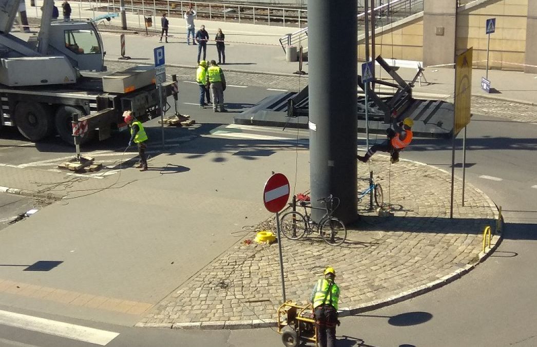 rowery słup dworcowa - Zarząd Dróg Miejskich