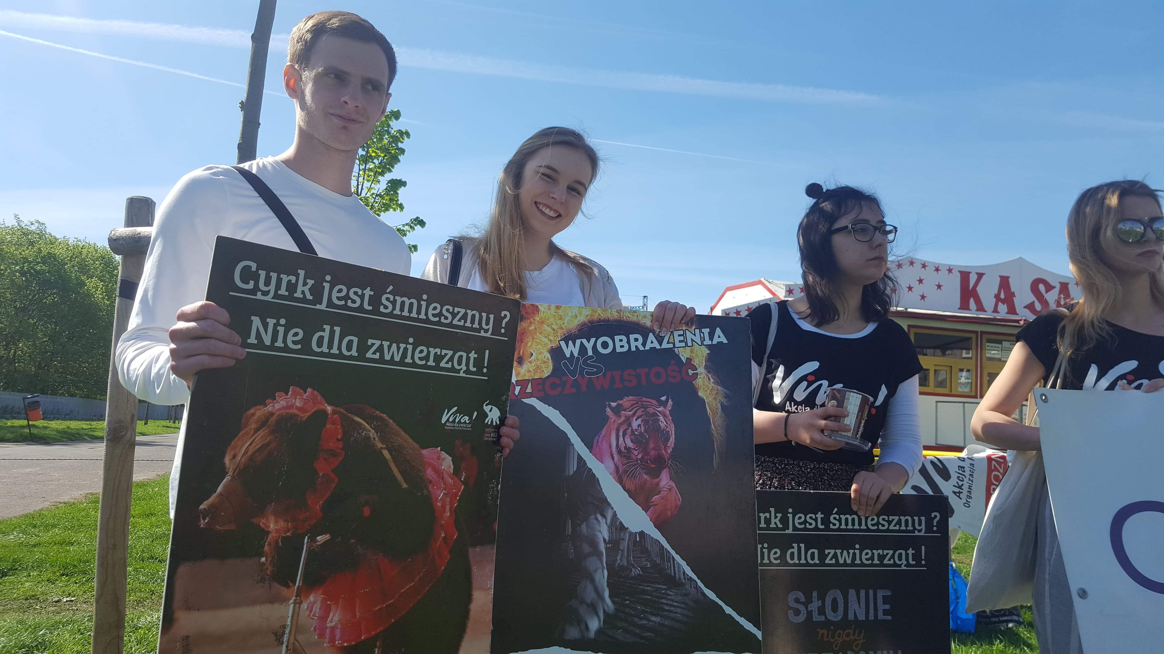 Protest cyrk Zalewski Poznań - Michał Jędrkowiak