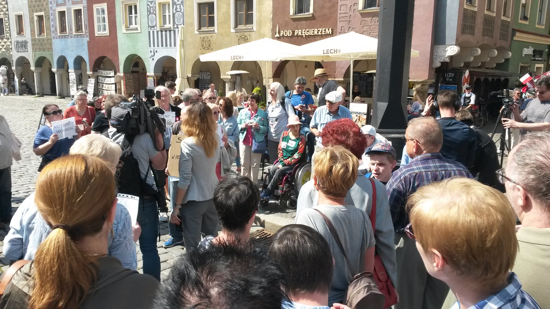 protest niepełnosprawni stary rynek - Jacek Butlewski
